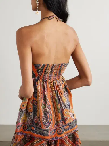 Isabel Marant Yickia Tiered Printed Silk-voile Halterneck Top | Thumbnail 3 Isabel Marant Yickia Tiered Printed Silk-voile Halterneck Top | Thumbnail 3