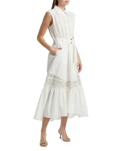Ramy Brook Women's Celina Midi-Shirtdress - White | Thumbnail 4 Ramy Brook Women's Celina Midi-Shirtdress - White | Thumbnail 4