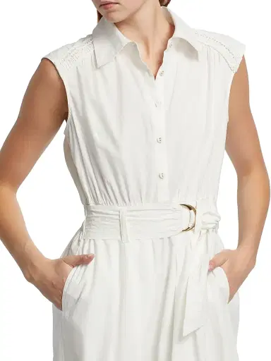 Ramy Brook Women's Celina Midi-Shirtdress - White | Thumbnail 6 Ramy Brook Women's Celina Midi-Shirtdress - White | Thumbnail 6