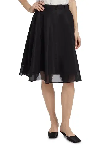 3.1 Phillip Lim Women's Belted Flounce Chiffon-Combo Skirt - Black | Thumbnail 3 3.1 Phillip Lim Women's Belted Flounce Chiffon-Combo Skirt - Black | Thumbnail 3