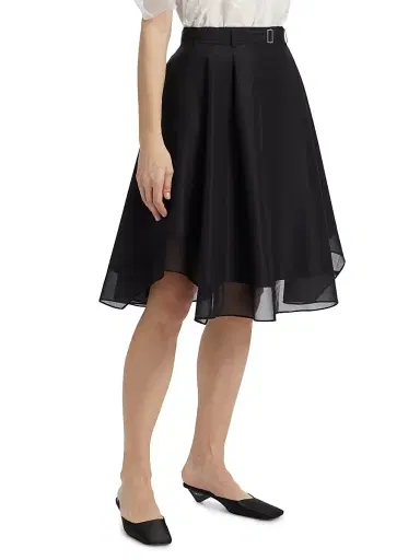 3.1 Phillip Lim Women's Belted Flounce Chiffon-Combo Skirt - Black | Thumbnail 4 3.1 Phillip Lim Women's Belted Flounce Chiffon-Combo Skirt - Black | Thumbnail 4