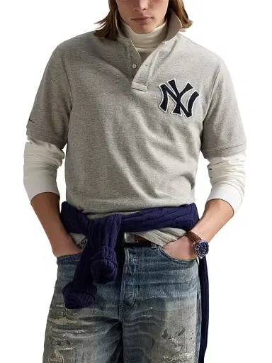 Polo Ralph Lauren Men's Yankees Cotton Polo Shirt | Thumbnail 3 Polo Ralph Lauren Men's Yankees Cotton Polo Shirt | Thumbnail 3