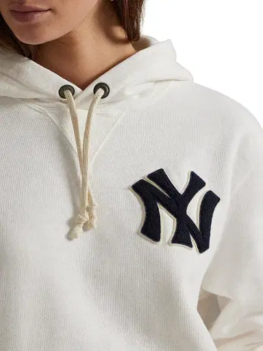 Polo Ralph Lauren Men's Yankees Fleece Hoodie - Deckwash White | Thumbnail 8 Polo Ralph Lauren Men's Yankees Fleece Hoodie - Deckwash White | Thumbnail 8