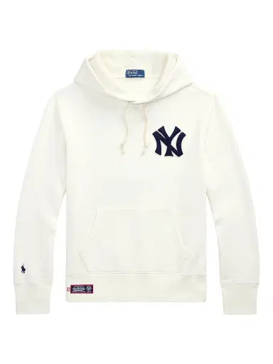 Polo Ralph Lauren Men's Yankees Fleece Hoodie - Deckwash White | Thumbnail 1 Polo Ralph Lauren Men's Yankees Fleece Hoodie - Deckwash White | Thumbnail 1