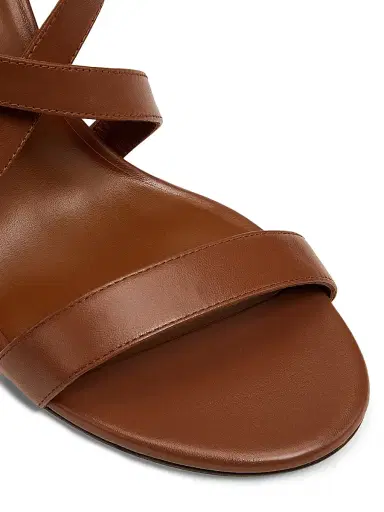 Stuart Weitzman Women's Maven 75MM Leather Block-Heel Sandals - Luxe Saddle | Thumbnail 6 Stuart Weitzman Women's Maven 75MM Leather Block-Heel Sandals - Luxe Saddle | Thumbnail 6