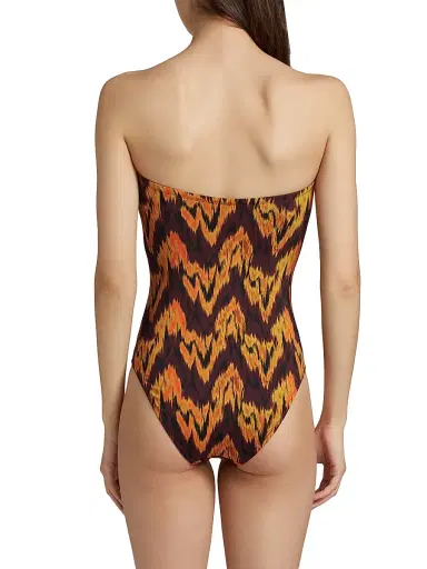Ulla Johnson Women's Monterey Printed Strapless One-Piece Swimsuit | Thumbnail 4 Ulla Johnson Women's Monterey Printed Strapless One-Piece Swimsuit | Thumbnail 4