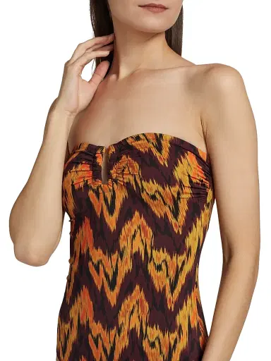Ulla Johnson Women's Monterey Printed Strapless One-Piece Swimsuit | Thumbnail 5 Ulla Johnson Women's Monterey Printed Strapless One-Piece Swimsuit | Thumbnail 5