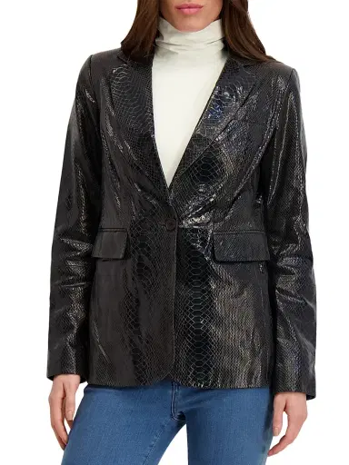 Gorski Women's Metis Suede Single Breasted Blazer - Anthracite | Thumbnail 2 Gorski Women's Metis Suede Single Breasted Blazer - Anthracite | Thumbnail 2