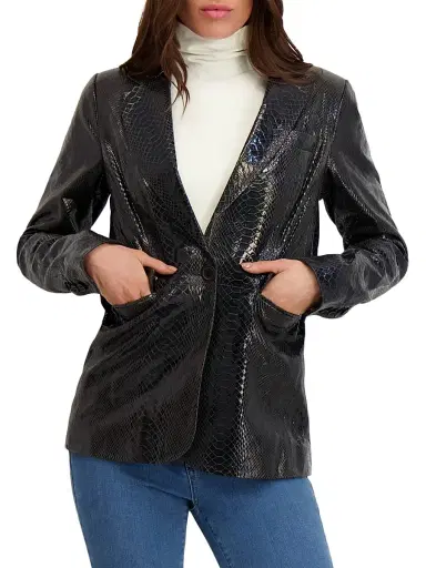 Gorski Women's Metis Suede Single Breasted Blazer - Anthracite | Thumbnail 3 Gorski Women's Metis Suede Single Breasted Blazer - Anthracite | Thumbnail 3