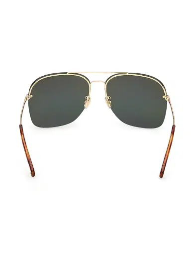 Tom Ford Men's Mackenzie 64MM Aviator Sunglasses - Shiny Gold Green | Thumbnail 5 Tom Ford Men's Mackenzie 64MM Aviator Sunglasses - Shiny Gold Green | Thumbnail 5