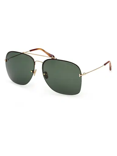 Tom Ford Men's Mackenzie 64MM Aviator Sunglasses - Shiny Gold Green | Thumbnail 1 Tom Ford Men's Mackenzie 64MM Aviator Sunglasses - Shiny Gold Green | Thumbnail 1