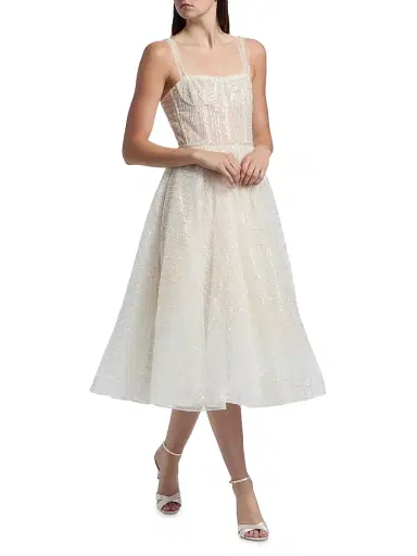 Bronx and Banco Women's Mademoiselle Bridal Midi-Dress - White | Thumbnail 2 Bronx and Banco Women's Mademoiselle Bridal Midi-Dress - White | Thumbnail 2