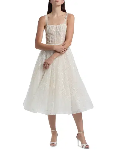 Bronx and Banco Women's Mademoiselle Bridal Midi-Dress - White | Thumbnail 3 Bronx and Banco Women's Mademoiselle Bridal Midi-Dress - White | Thumbnail 3
