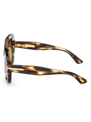 Tom Ford Women's Icon 56MM Geometric Sunglasses - Brown Striped Honey | Thumbnail 3 Tom Ford Women's Icon 56MM Geometric Sunglasses - Brown Striped Honey | Thumbnail 3