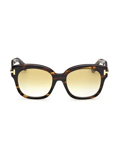 Tom Ford Women's Icon 55MM Square Sunglasses - Striped Brown | Thumbnail 2 Tom Ford Women's Icon 55MM Square Sunglasses - Striped Brown | Thumbnail 2