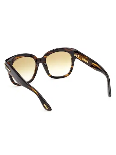 Tom Ford Women's Icon 55MM Square Sunglasses - Striped Brown | Thumbnail 4 Tom Ford Women's Icon 55MM Square Sunglasses - Striped Brown | Thumbnail 4