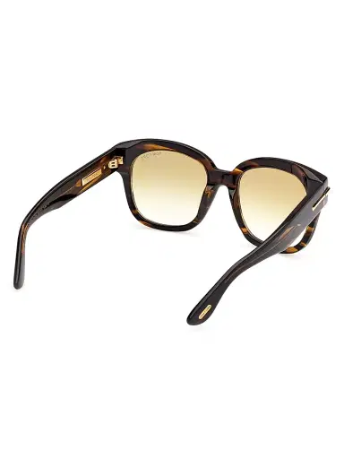 Tom Ford Women's Icon 55MM Square Sunglasses - Striped Brown | Thumbnail 6 Tom Ford Women's Icon 55MM Square Sunglasses - Striped Brown | Thumbnail 6