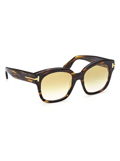 Tom Ford Women's Icon 55MM Square Sunglasses - Striped Brown | Thumbnail 8 Tom Ford Women's Icon 55MM Square Sunglasses - Striped Brown | Thumbnail 8