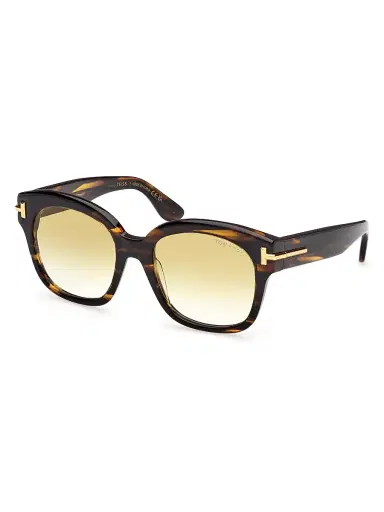 Tom Ford Women's Icon 55MM Square Sunglasses - Striped Brown | Thumbnail 1 Tom Ford Women's Icon 55MM Square Sunglasses - Striped Brown | Thumbnail 1
