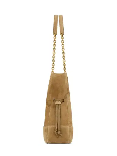 Saint Laurent Women's Small Jamie Shopping Bag in Suede - Golden Leaf | Thumbnail 4 Saint Laurent Women's Small Jamie Shopping Bag in Suede - Golden Leaf | Thumbnail 4