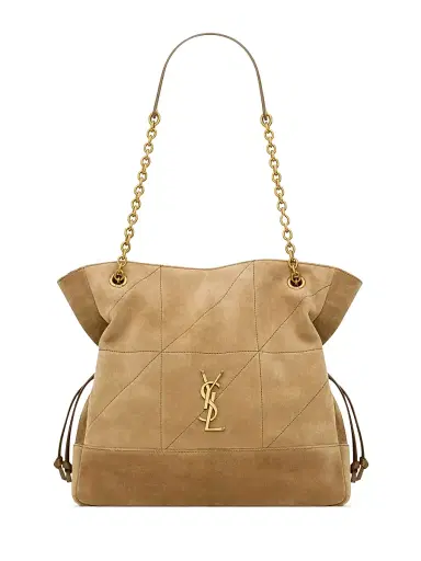 Saint Laurent Women's Small Jamie Shopping Bag in Suede - Golden Leaf | Thumbnail 1 Saint Laurent Women's Small Jamie Shopping Bag in Suede - Golden Leaf | Thumbnail 1