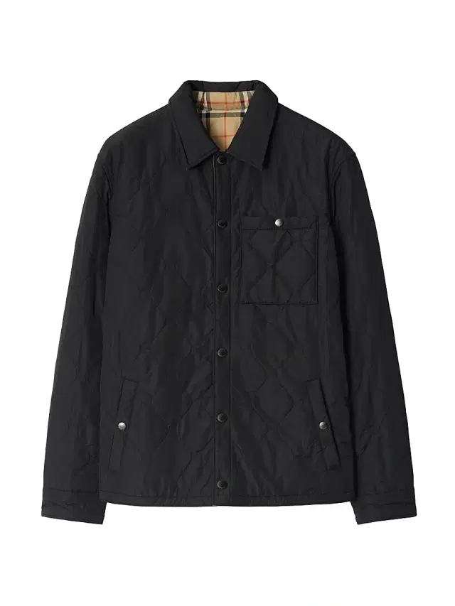 Men's Brighton Reversible Quilted Nylon Overshirt - Black Men's Brighton Reversible Quilted Nylon Overshirt - Black