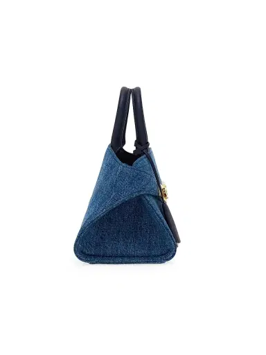 Ferragamo Women's Hug Mini Denim Handbag | Thumbnail 4 Ferragamo Women's Hug Mini Denim Handbag | Thumbnail 4