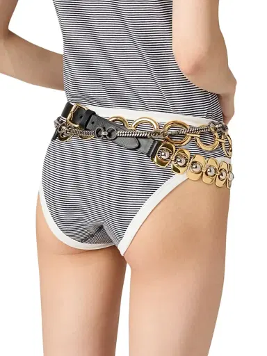 Miu Miu Women's Petit Bateau x Ribbed Jersey Briefs - White Multi - Size Large | Thumbnail 3 Miu Miu Women's Petit Bateau x Ribbed Jersey Briefs - White Multi - Size Large | Thumbnail 3