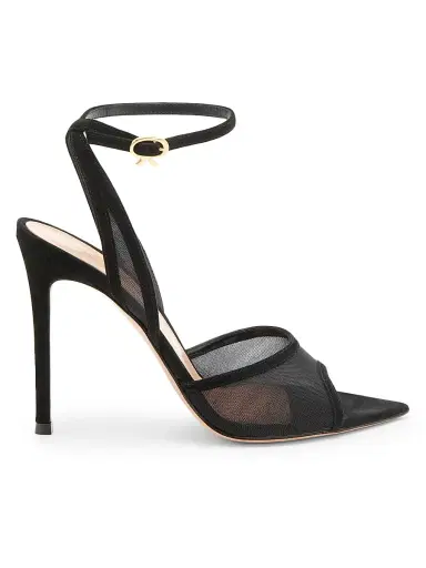 Gianvito Rossi Women's 105MM Organza Suede Sandals | Thumbnail 1 Gianvito Rossi Women's 105MM Organza Suede Sandals | Thumbnail 1