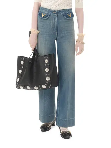 Valentino Garavani Women's Denim Pants - Blue - Size 6 | Thumbnail 2 Valentino Garavani Women's Denim Pants - Blue - Size 6 | Thumbnail 2