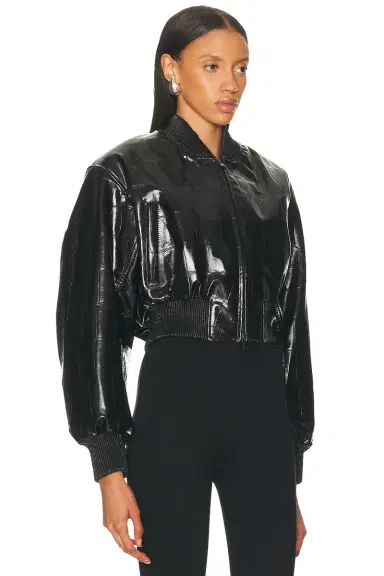 Stella McCartney Croco Bomber | Thumbnail 2 Stella McCartney Croco Bomber | Thumbnail 2