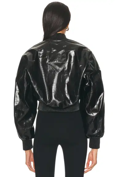 Stella McCartney Croco Bomber | Thumbnail 3 Stella McCartney Croco Bomber | Thumbnail 3
