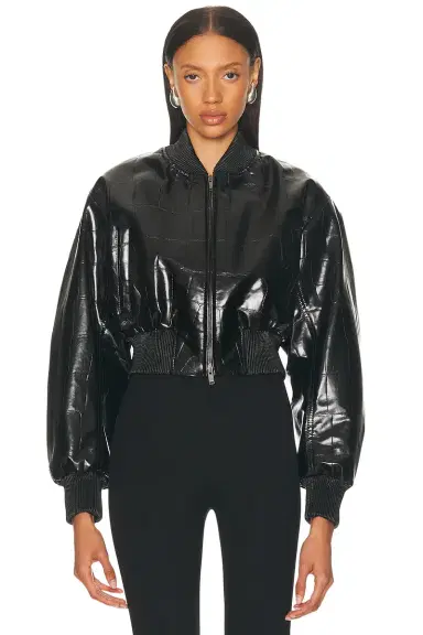 Stella McCartney Croco Bomber | Thumbnail 1 Stella McCartney Croco Bomber | Thumbnail 1