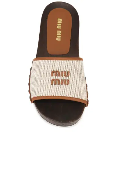 Miu Miu Clog Sandal | Thumbnail 4 Miu Miu Clog Sandal | Thumbnail 4