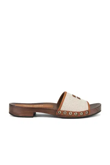 Miu Miu Clog Sandal | Thumbnail 1 Miu Miu Clog Sandal | Thumbnail 1
