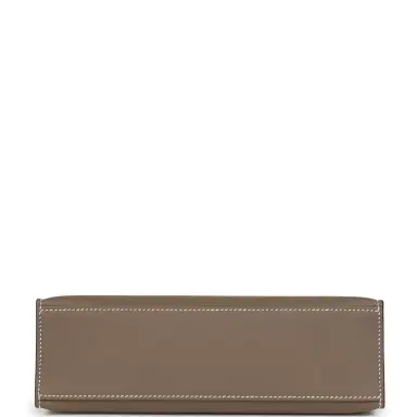 HERMÈS Hermes Kelly Pochette Etoupe Swift Gold Hardware | Thumbnail 6 HERMÈS Hermes Kelly Pochette Etoupe Swift Gold Hardware | Thumbnail 6