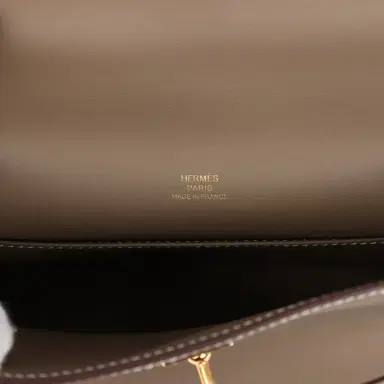HERMÈS Hermes Kelly Pochette Etoupe Swift Gold Hardware | Thumbnail 7 HERMÈS Hermes Kelly Pochette Etoupe Swift Gold Hardware | Thumbnail 7