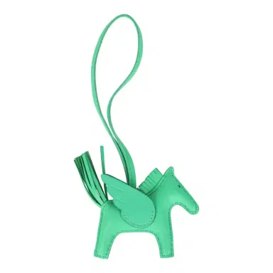 HERMÈS Hermes Pegase Rodeo Bag Charm PM Vert Comics Milo Lambskin | Thumbnail 2 HERMÈS Hermes Pegase Rodeo Bag Charm PM Vert Comics Milo Lambskin | Thumbnail 2