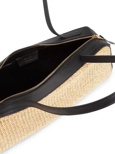 Khaite Women's Simona Woven Shoulder Bag - Black Natural | Thumbnail 4 Khaite Women's Simona Woven Shoulder Bag - Black Natural | Thumbnail 4