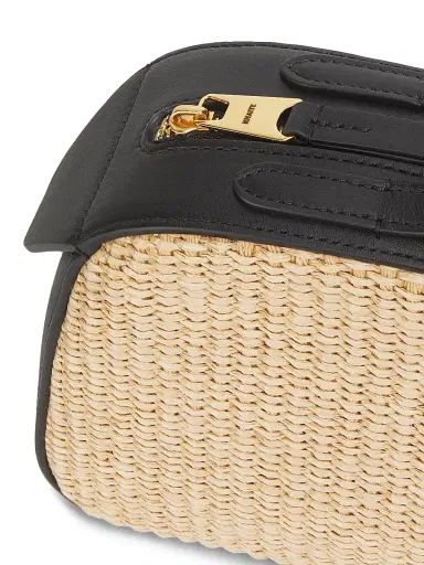 Khaite Women's Simona Woven Shoulder Bag - Black Natural | Thumbnail 6 Khaite Women's Simona Woven Shoulder Bag - Black Natural | Thumbnail 6