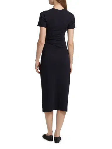 Frame Women's The Twist Cotton Midi-Dress - Navy | Thumbnail 5 Frame Women's The Twist Cotton Midi-Dress - Navy | Thumbnail 5