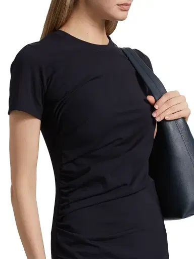 Frame Women's The Twist Cotton Midi-Dress - Navy | Thumbnail 6 Frame Women's The Twist Cotton Midi-Dress - Navy | Thumbnail 6