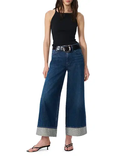 rag & bone Women's Sofie High-Rise Cuffed Wide-Leg Jeans - Dawn With Jewel | Thumbnail 2 rag & bone Women's Sofie High-Rise Cuffed Wide-Leg Jeans - Dawn With Jewel | Thumbnail 2