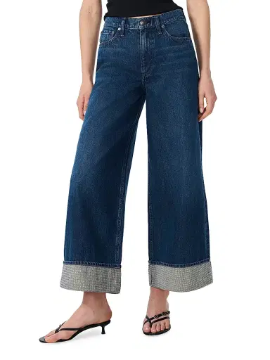 rag & bone Women's Sofie High-Rise Cuffed Wide-Leg Jeans - Dawn With Jewel | Thumbnail 3 rag & bone Women's Sofie High-Rise Cuffed Wide-Leg Jeans - Dawn With Jewel | Thumbnail 3