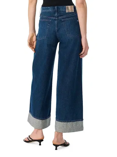rag & bone Women's Sofie High-Rise Cuffed Wide-Leg Jeans - Dawn With Jewel | Thumbnail 4 rag & bone Women's Sofie High-Rise Cuffed Wide-Leg Jeans - Dawn With Jewel | Thumbnail 4