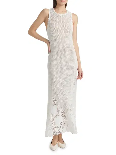 Erdem Women's Crochet Cotton Midi-Dress - | Thumbnail 2 Erdem Women's Crochet Cotton Midi-Dress - | Thumbnail 2