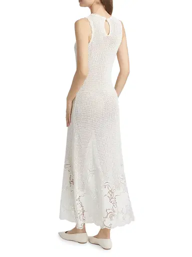 Erdem Women's Crochet Cotton Midi-Dress - | Thumbnail 5 Erdem Women's Crochet Cotton Midi-Dress - | Thumbnail 5