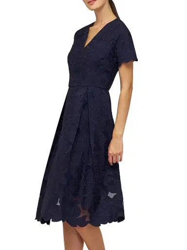 Kay Unger Women's Luna Short-Sleeve Midi-Dress | Thumbnail 4 Kay Unger Women's Luna Short-Sleeve Midi-Dress | Thumbnail 4