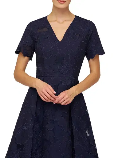 Kay Unger Women's Luna Short-Sleeve Midi-Dress | Thumbnail 7 Kay Unger Women's Luna Short-Sleeve Midi-Dress | Thumbnail 7