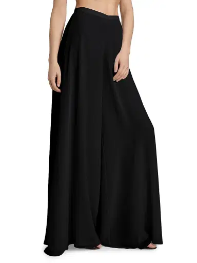 Lapointe Women's Georgette Wide-Leg Pants - Black - Size 8 | Thumbnail 4 Lapointe Women's Georgette Wide-Leg Pants - Black - Size 8 | Thumbnail 4